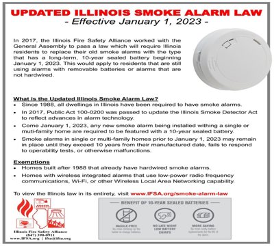 Illinois Updated Smoke Alarm Law